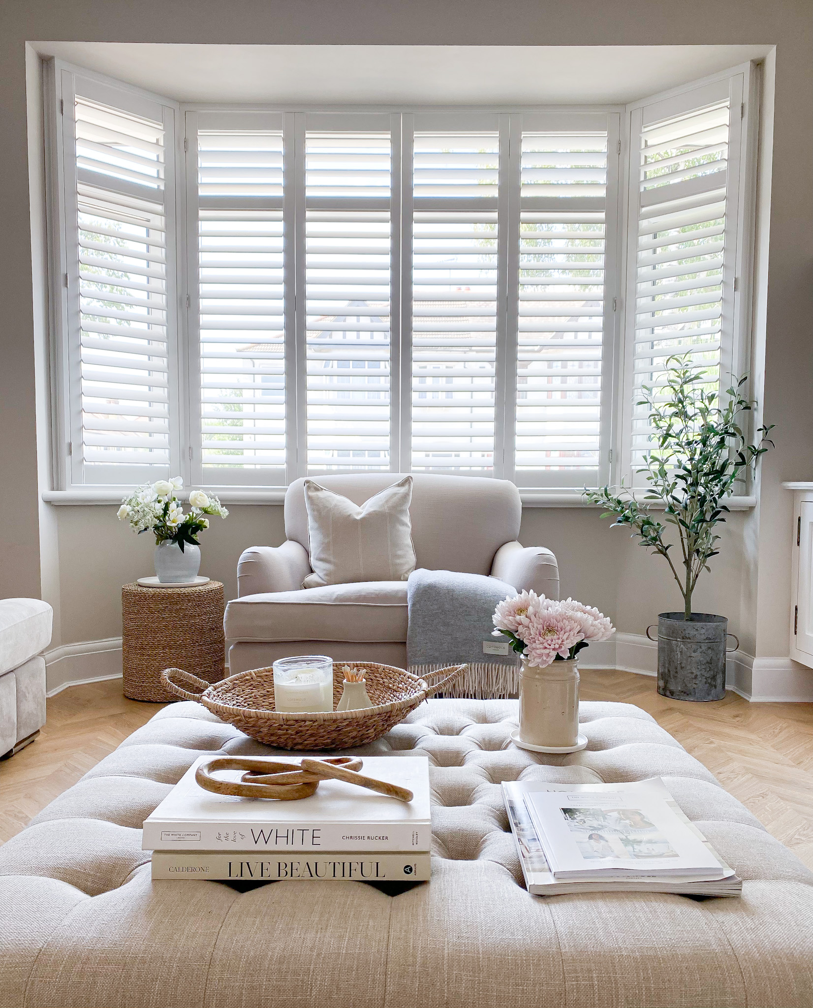 Living room with shutters